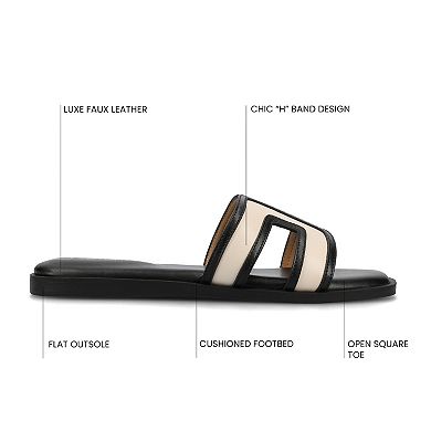 Journee Primah H Band Slip-On Women's Flat Sandals