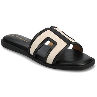 Journee Primah H Band Slip-On Women's Flat Sandals
