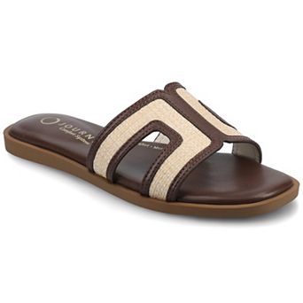 Journee Primah H Band Slip-On Women's Flat Sandals
