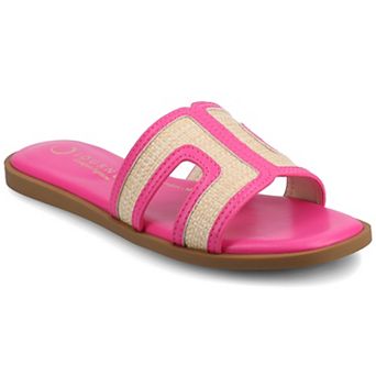 Journee Primah H Band Slip-On Women's Flat Sandals