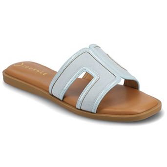 Journee Primah H Band Slip-On Women's Flat Sandals