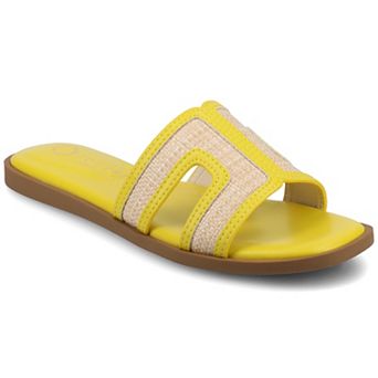 Journee Primah H Band Slip-On Women's Flat Sandals