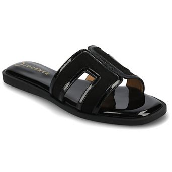 Journee Primah H Band Slip-On Women's Flat Sandals
