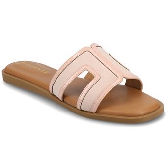 Journee Primah H Band Slip-On Women's Flat Sandals