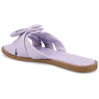 Journee Prylin Slip-On Bow Women's Flat Sandals
