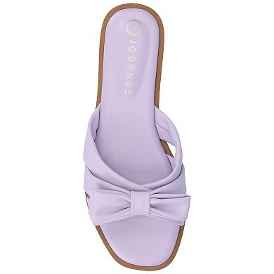 Journee Prylin Slip-On Bow Women's Flat Sandals