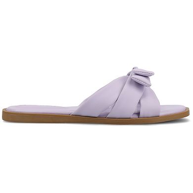 Journee Prylin Slip-On Bow Women's Flat Sandals