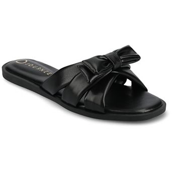 Journee Prylin Slip-On Bow Women's Flat Sandals