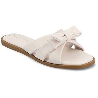 Journee Prylin Slip-On Bow Women's Flat Sandals