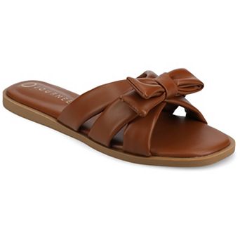 Journee Prylin Slip-On Bow Women's Flat Sandals