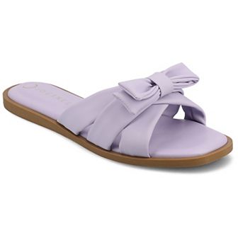 Journee Prylin Slip-On Bow Women's Flat Sandals