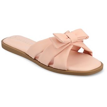 Journee Prylin Slip-On Bow Women's Flat Sandals