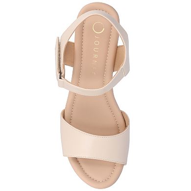 Journee Ranae Ankle Strap Platform Cork Women's Wedge Sandals