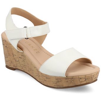 Journee Ranae Ankle Strap Platform Cork Women's Wedge Sandals