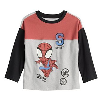 Baby & Toddler Boy Jumping Beans® Marvel's Spider-Man Long Sleeve Colorblock Graphic Tee