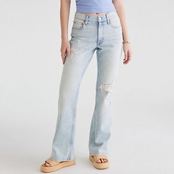 Juniors' Aeropostale High Rise Distressed Flare Jeans
