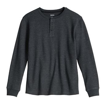 Boys 8-20 Sonoma Goods For Life® Supersoft Long Sleeve Henley Tee in Regular & Husky