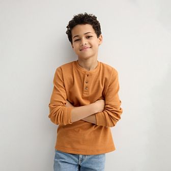 Boys 8-20 Sonoma Goods For Life® Supersoft Long Sleeve Henley Tee in Regular & Husky