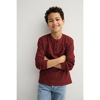 Boys 8-20 Sonoma Goods For Life® Supersoft Long Sleeve Henley Tee in Regular & Husky
