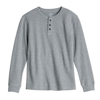 Boys 8-20 Sonoma Goods For Life® Supersoft Long Sleeve Henley Tee in Regular & Husky