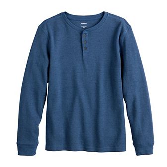 Boys 8-20 Sonoma Goods For Life® Supersoft Long Sleeve Henley Tee in Regular & Husky