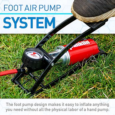 Franklin Sports Compact Foot Air Pump for Balls, Bikes, and Inflatables