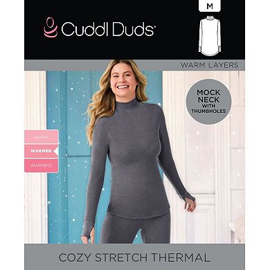 Women's Cuddl Duds® Cozy Stretch Thermal Long Sleeve Mock Neck Top