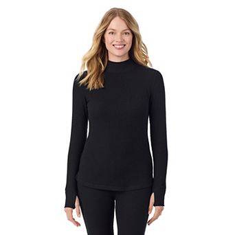 Women's Cuddl Duds® Cozy Stretch Thermal Long Sleeve Mock Neck Top