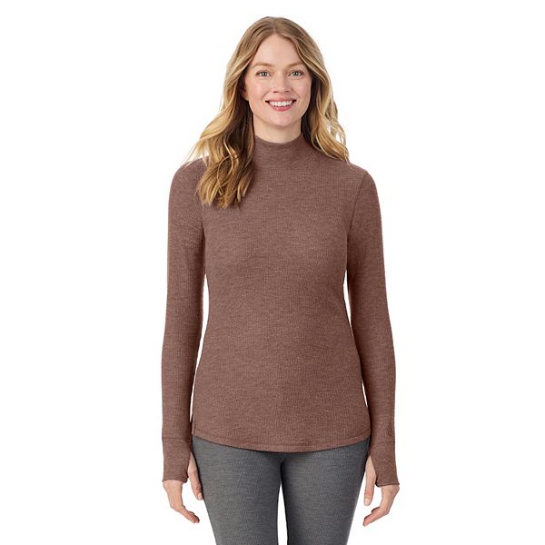 Women's Cuddl Duds® Cozy Stretch Thermal Long Sleeve Mock Neck Top