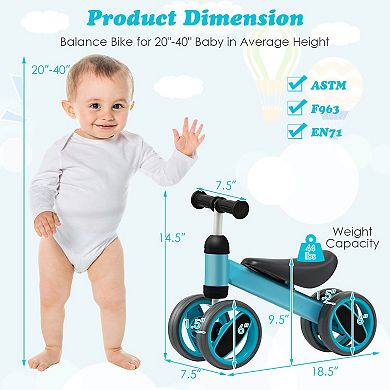 4 Wheels Baby Balance Bike Toy