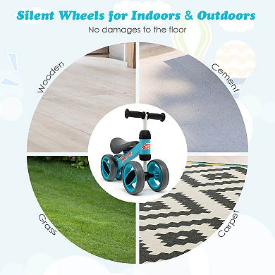 4 Wheels Baby Balance Bike Toy