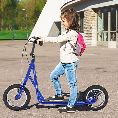 Height Adjustable Kid Kick Scooter With 12 Inch Air Filled Wheel