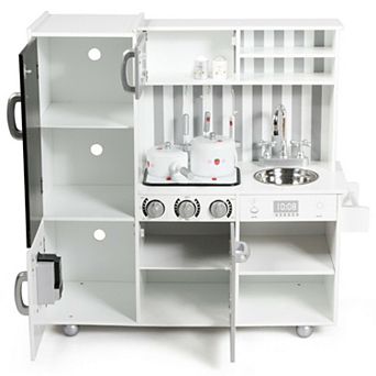 Wooden Kitchen Pretend Play Kitchen With Simulated Sound