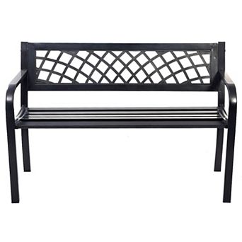Bench Deck With Steel Frame For Outdoor