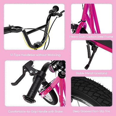 Height Adjustable Kid Kick Scooter With 12 Inch Air Filled Wheel