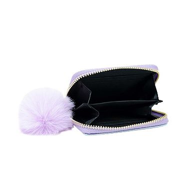 Kid's Shiny Dotted Heart Wallet