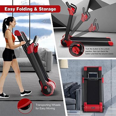 2.25 Hp Electric Motorized Folding Running Treadmill Machine With Led Display