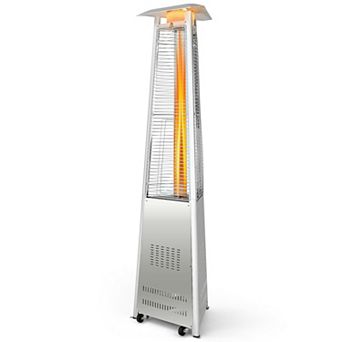 Stainless Steel Pyramid Patio Heater With Wheels
