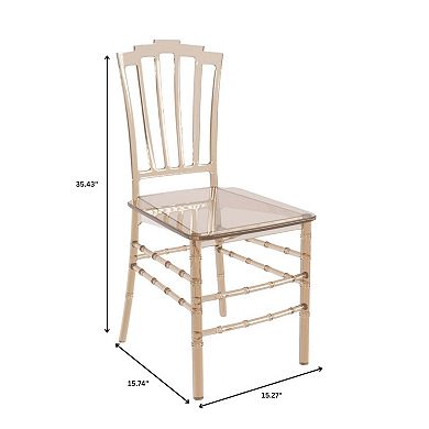 Leisuremod Acrylic Dining Side Chair With Windsor Back Design Synth Series