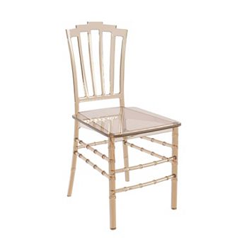 Leisuremod Acrylic Dining Side Chair With Windsor Back Design Synth Series