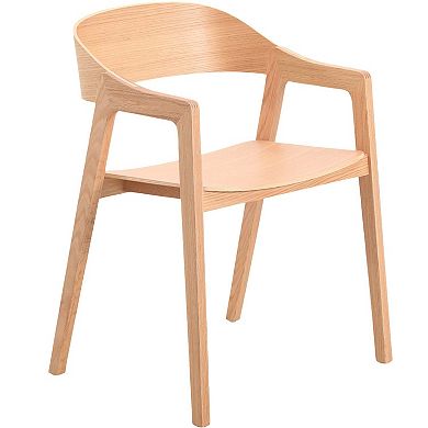 Leisuremod Rivo Modern Dining Chairs With Arms