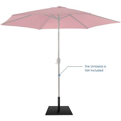 42 LBS Weighted 25 Inch Square Patio Umbrella Base