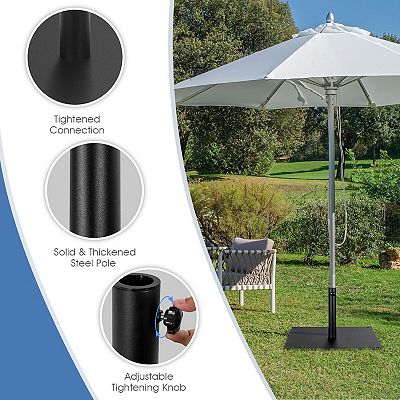 42 LBS Weighted 25 Inch Square Patio Umbrella Base | Costway
