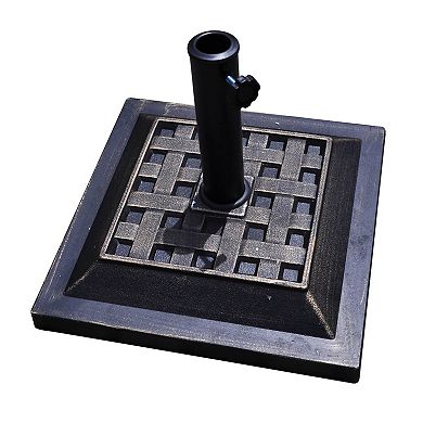 Heavy Duty Umbrella Base Stand 17.5 Inch 30 Lb Patio Holder