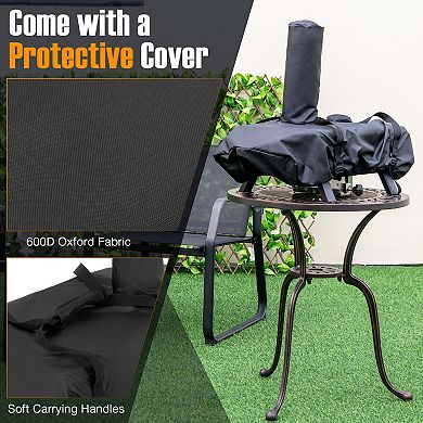 Portable Outdoor Pizza Oven with 12 Inch Rotating Pizza Stone