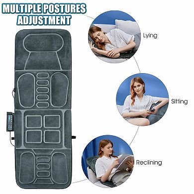 Foldable Massage Mat with Heat and 10 Vibration Motors