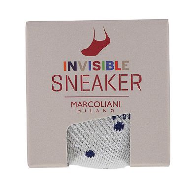 Marcoliani Men's Cushioned Polka Dot Invisible Sneaker Sock (1 Pair)