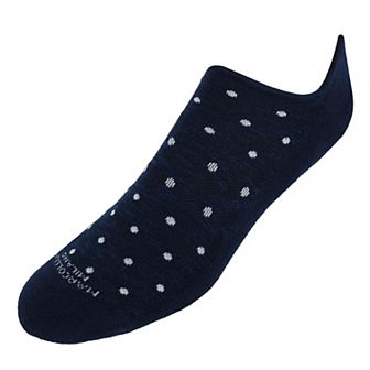 Marcoliani Men's Cushioned Polka Dot Invisible Sneaker Sock (1 Pair)