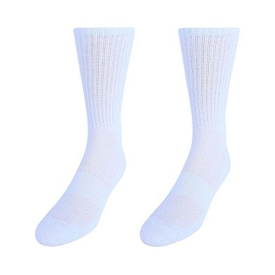 CTM Men's Dry and Cool Cushioned Crew Socks (Pack of 2)