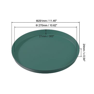11" Restaurant Serving Trays, 2 Pcs Round Non-Slip Food Service Tray Platter Plastic Serving Tray